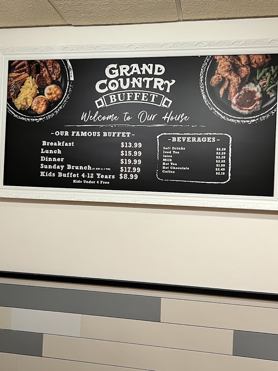 Grand Country Buffet Menu - Image 2