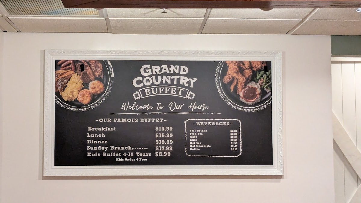 Grand Country Buffet Menu - Image 3