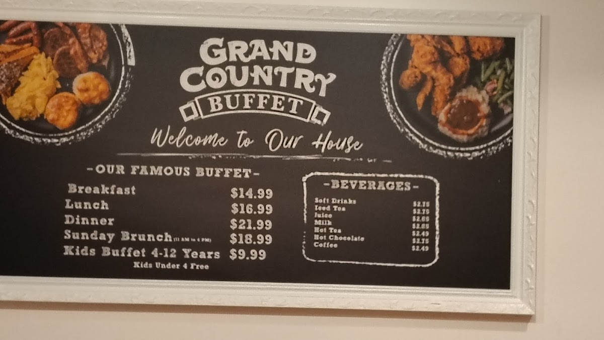 Grand Country Buffet Menu - Image 4
