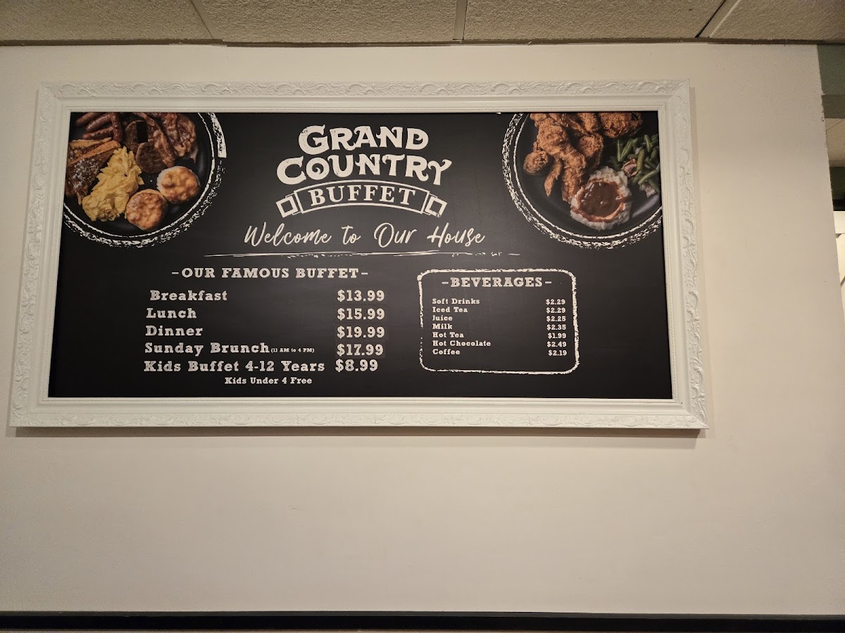 Grand Country Buffet Menu - Image 5