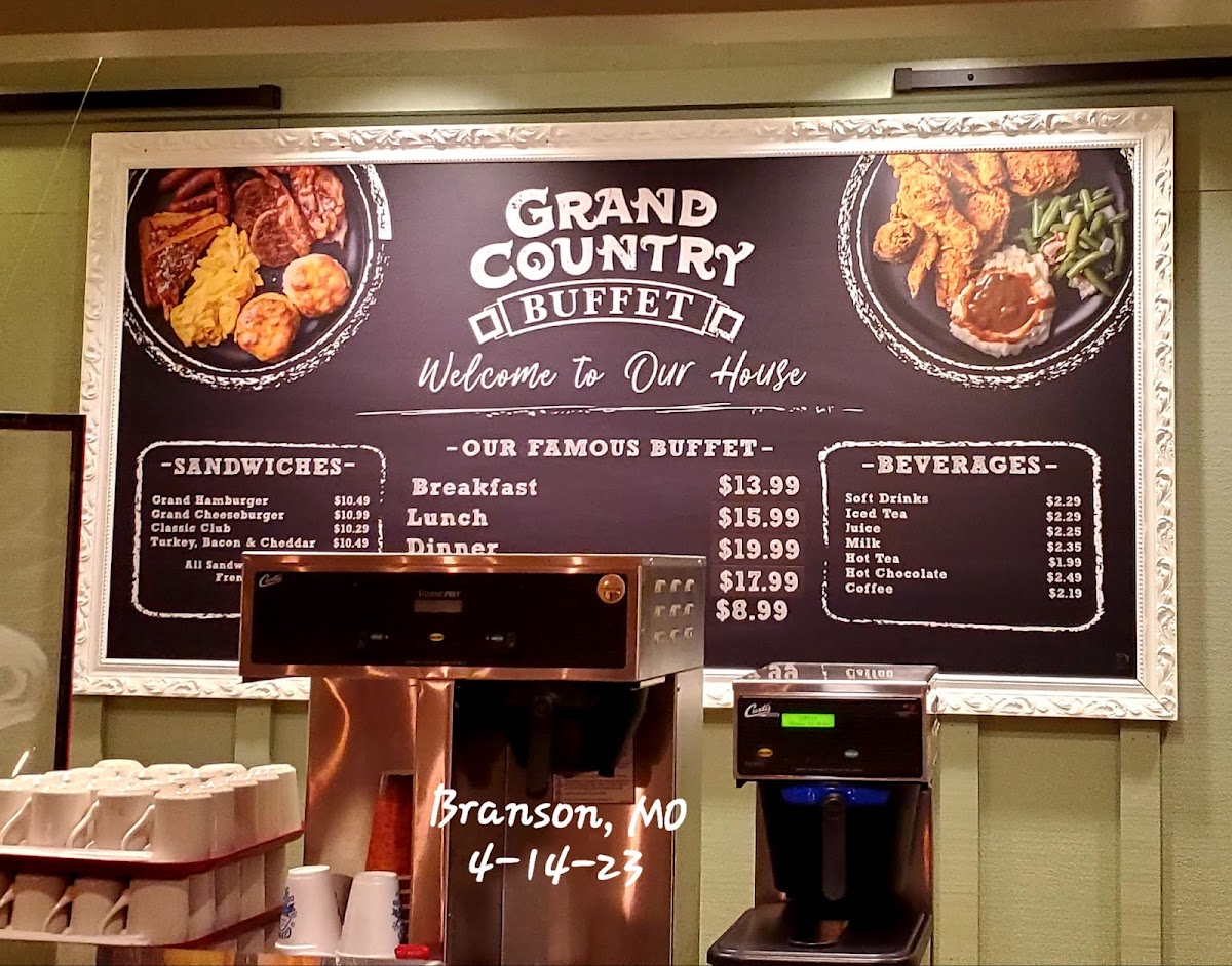 Grand Country Buffet Menu - Image 6